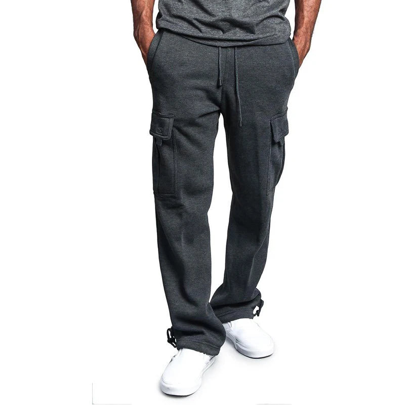 Mens Fit Joggers for Sports Multi-pocket Pants