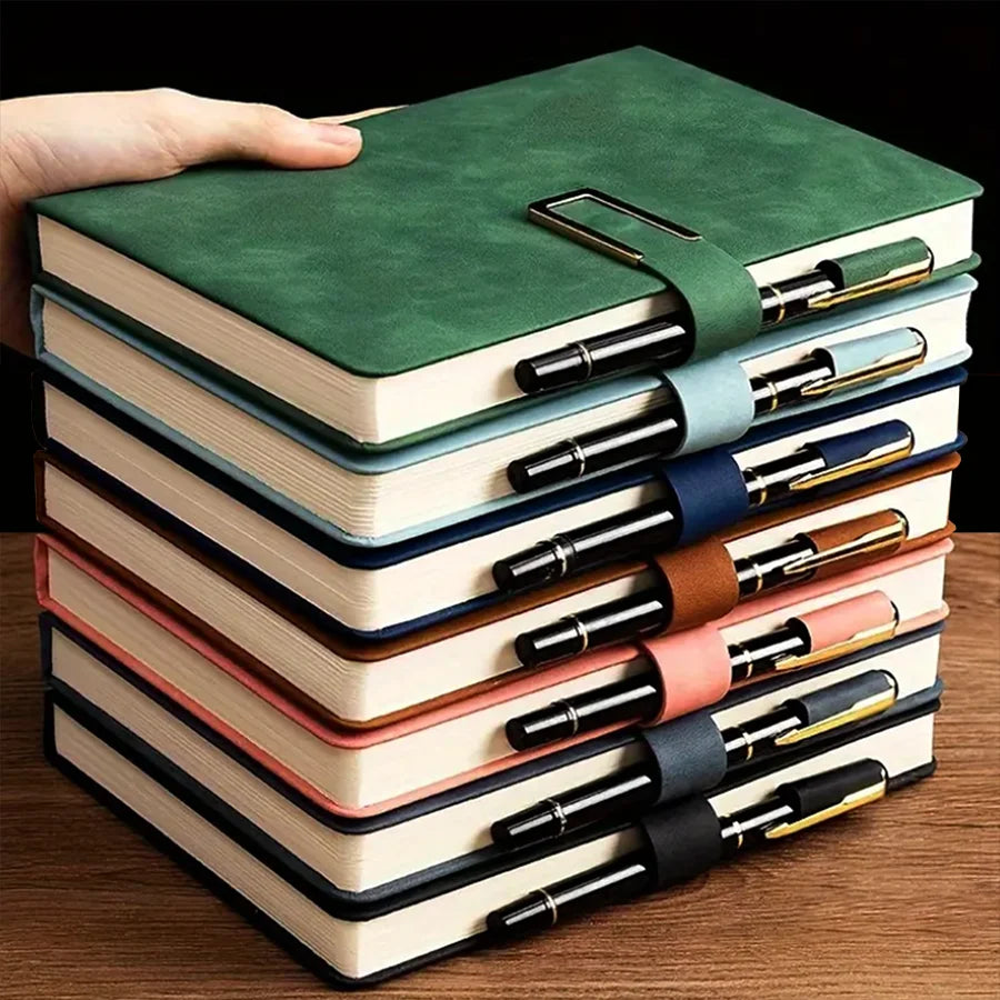 Vintage A5 leather notebook with personalized soft cover