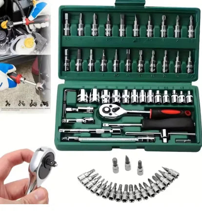 46pc Drive Socket Set 1/4 inch
