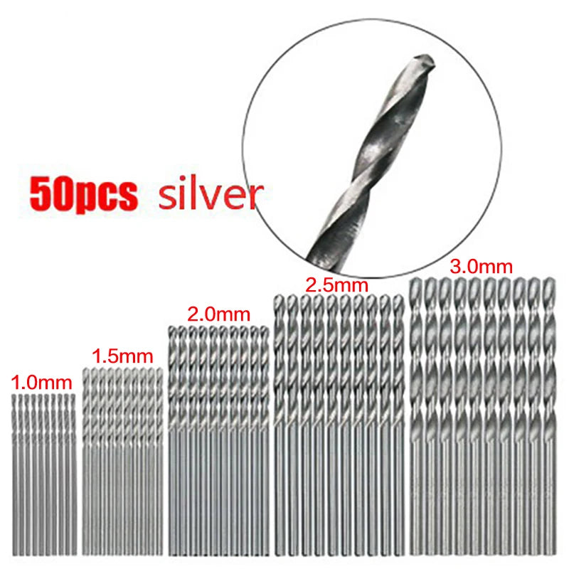 100/50Pcs Titanium Coated Drill Bits