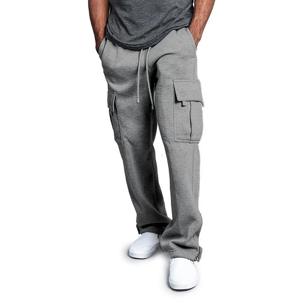 Mens Fit Joggers for Sports Multi-pocket Pants
