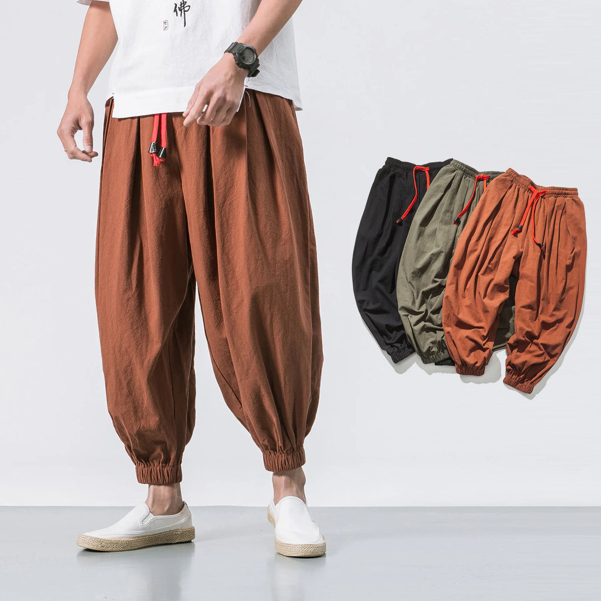 Spring Men Loose Harem Pants