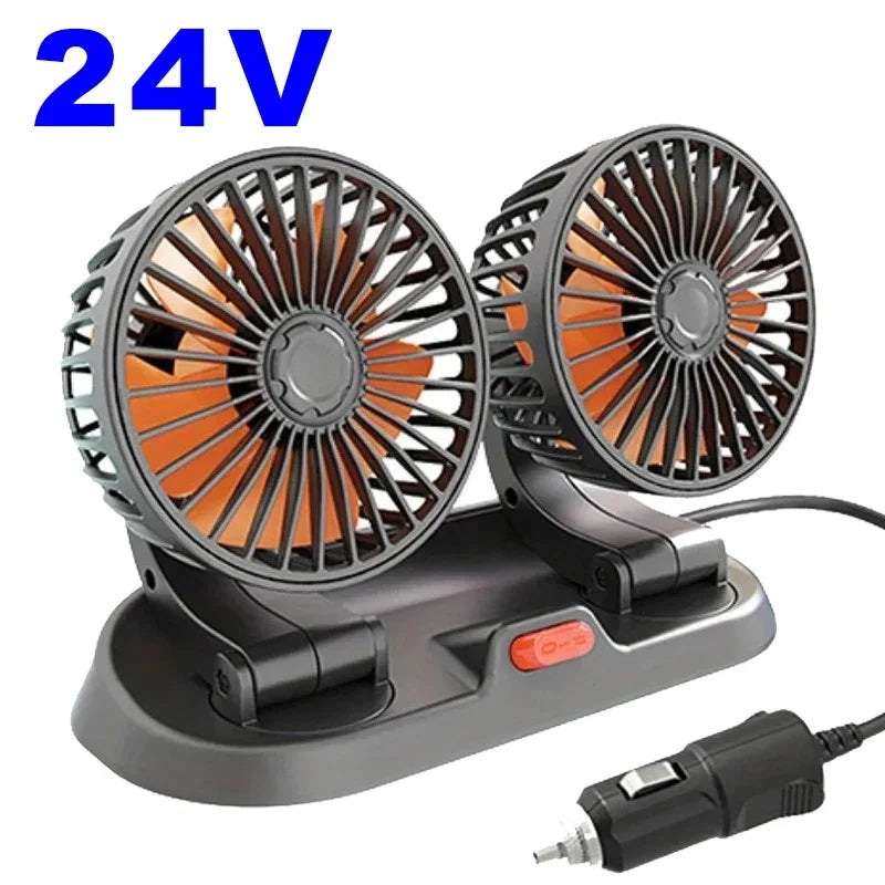 Car Fan 360° Adjustable 3 Head Air Fan