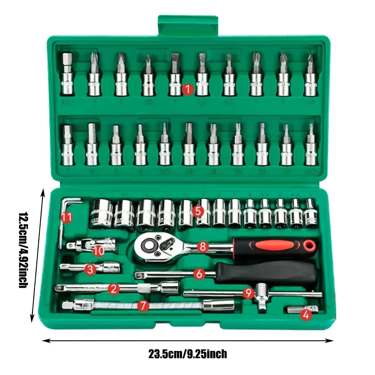 46pc Drive Socket Set 1/4 inch