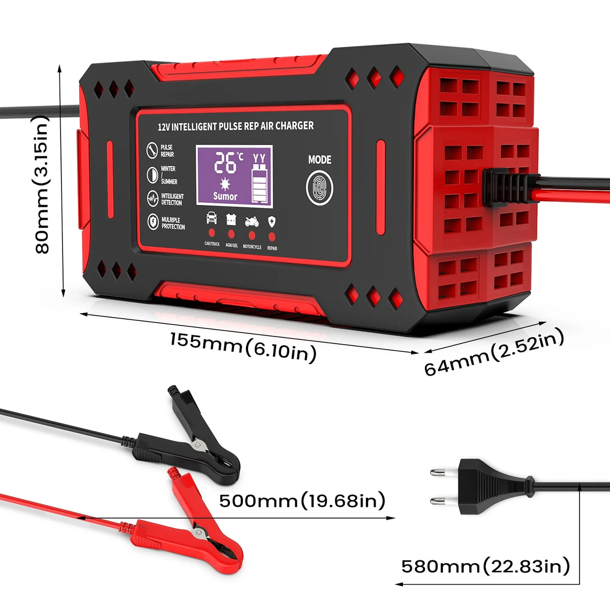 Charger Car and Motorcycle Battery Charging Unit