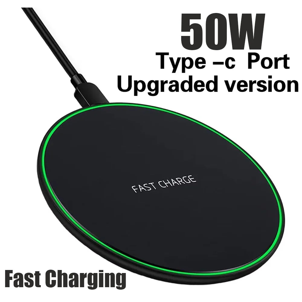 50W Wireless Charger For iPhone/Samsung Fast Charging Pad