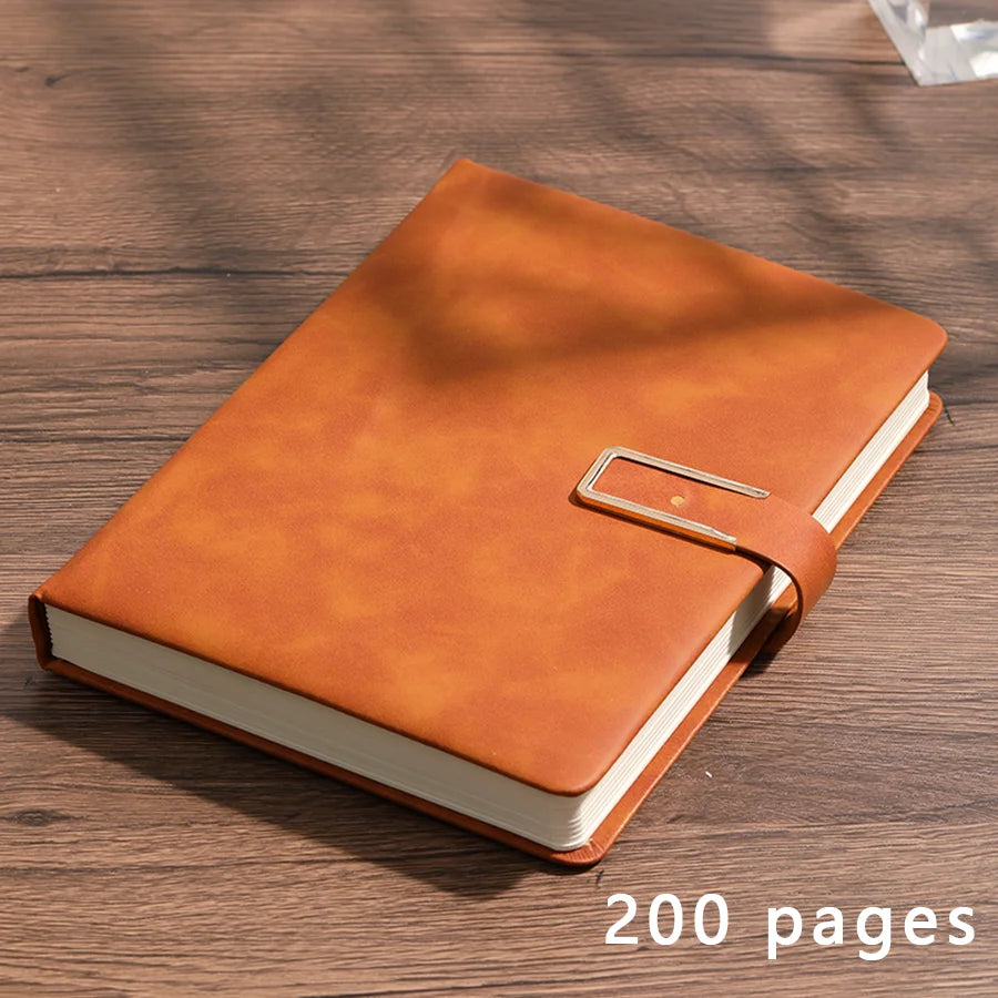 Vintage A5 leather notebook with personalized soft cover