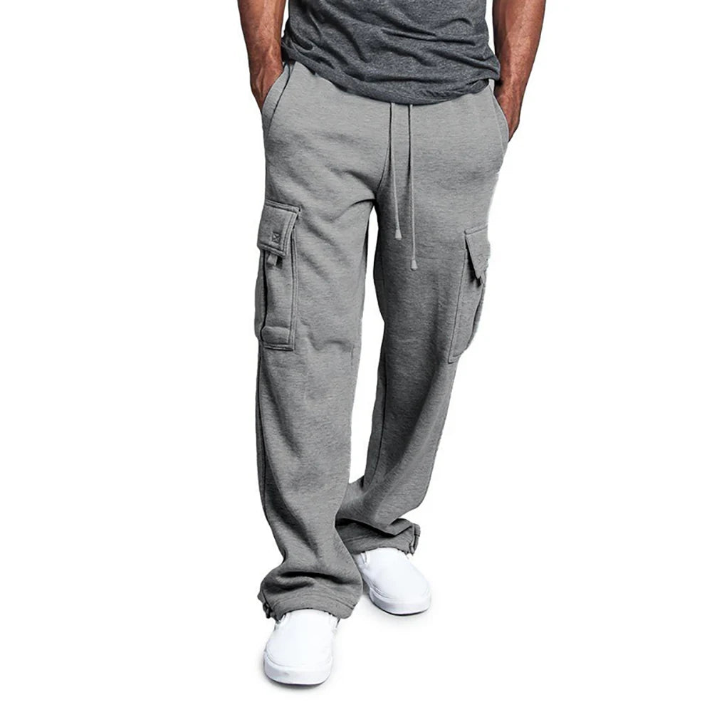 Mens Fit Joggers for Sports Multi-pocket Pants