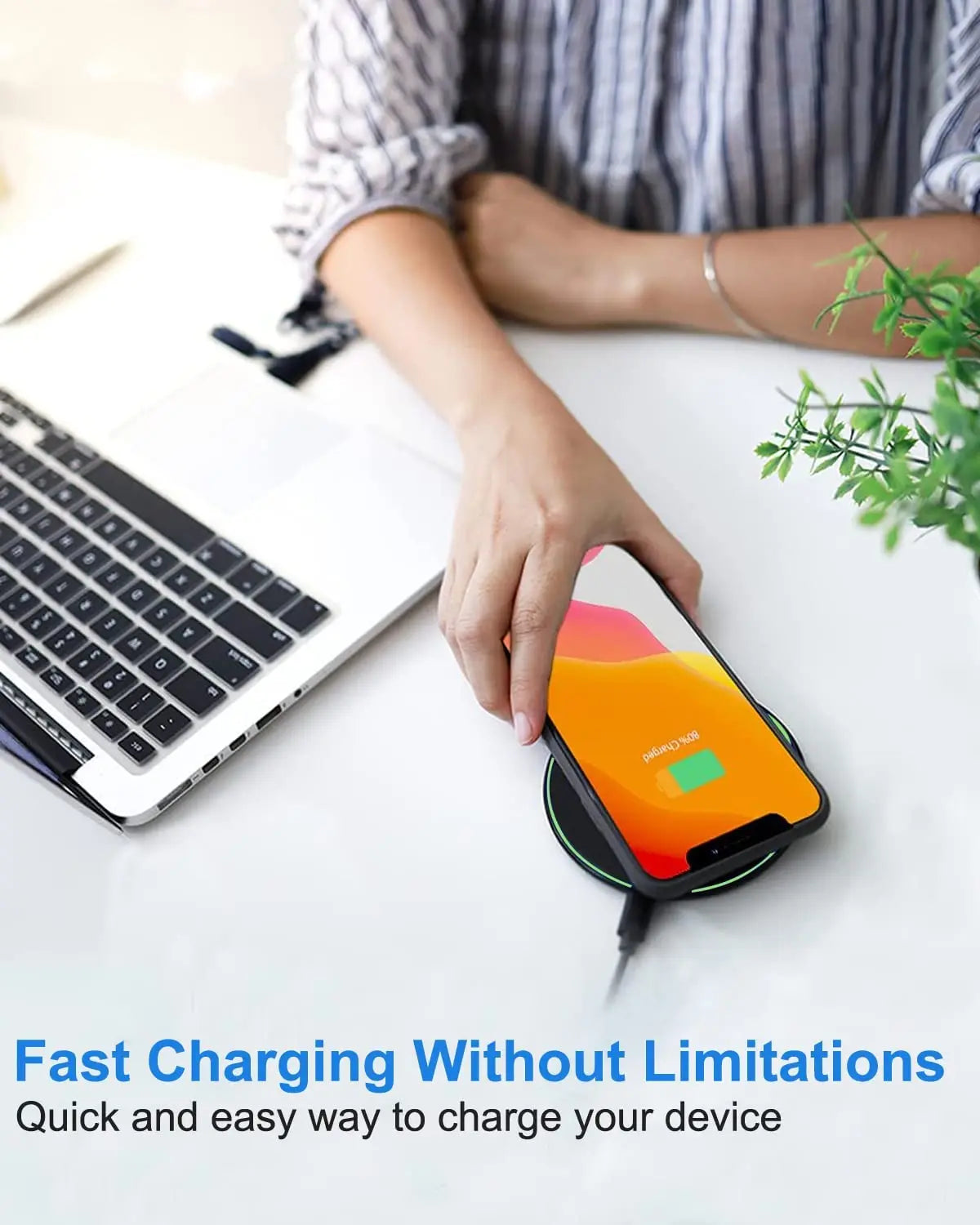50W Wireless Charger For iPhone/Samsung Fast Charging Pad