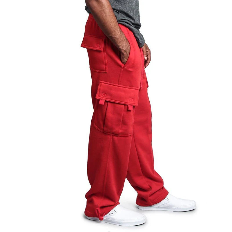 Mens Fit Joggers for Sports Multi-pocket Pants